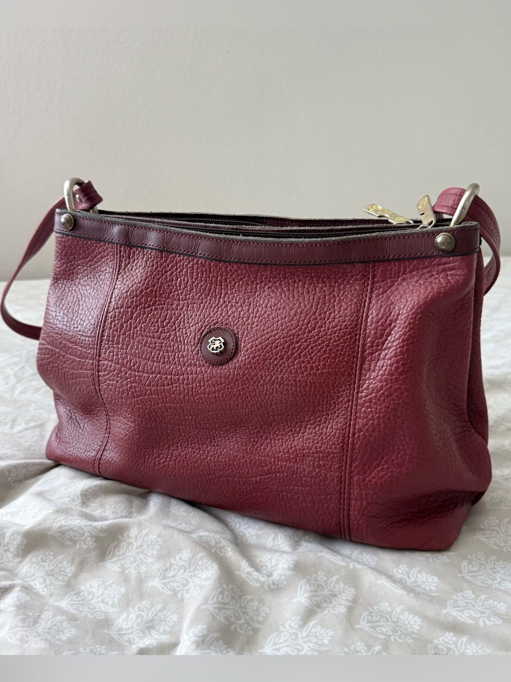 Vintage Leather USA Handbag 90s Archival Americana Western John Romain Purse